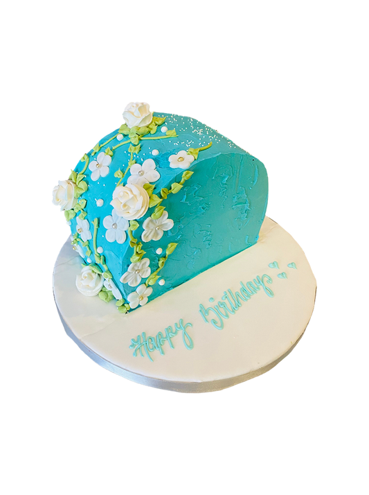 Teal Arch Birthday Cake