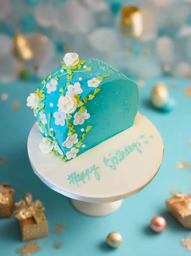Teal Arch Birthday Cake