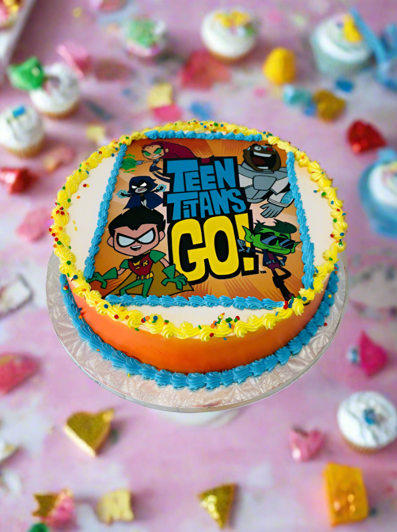 Teen Titans Photo Cake