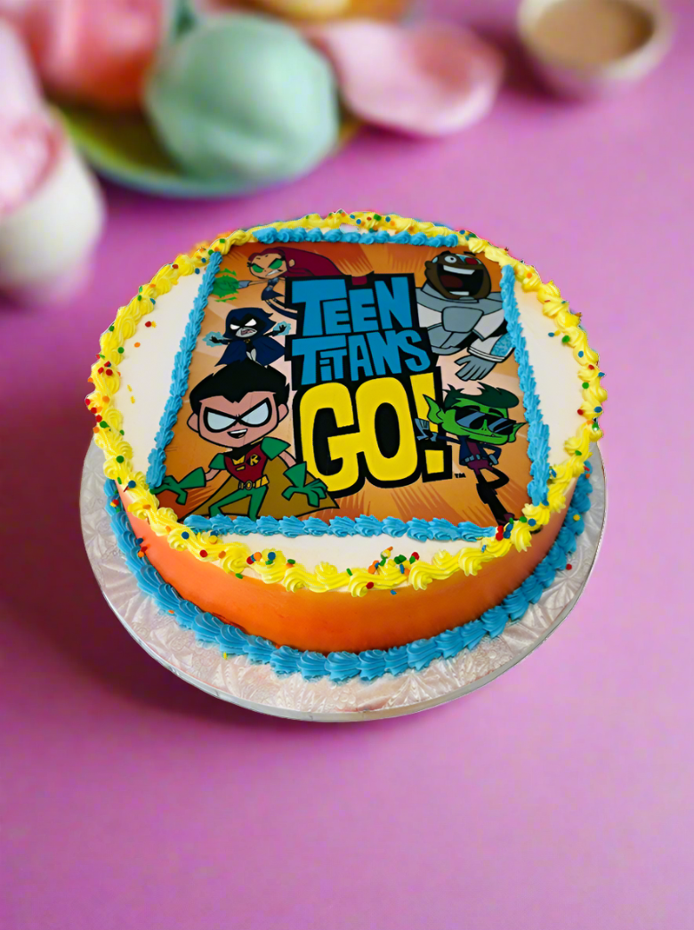 Teen Titans Photo Cake