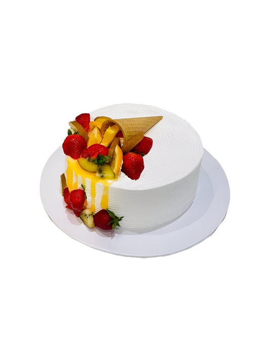 Fruit Cone Birthday Cake