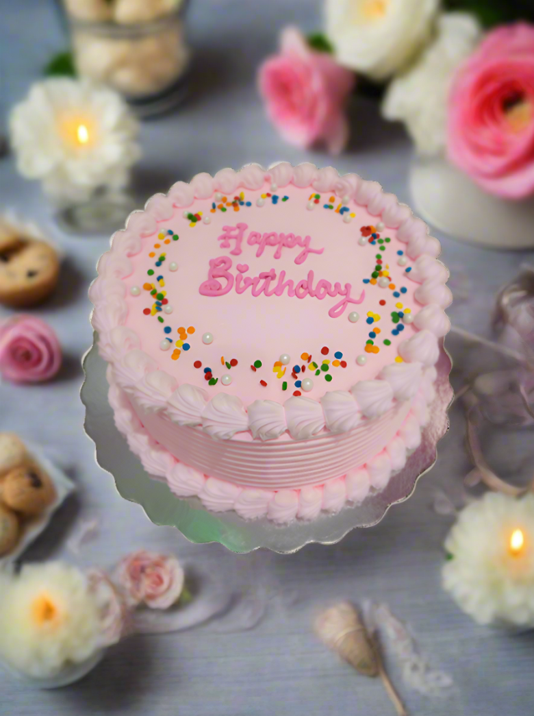 Julia Pink Birthday Cake