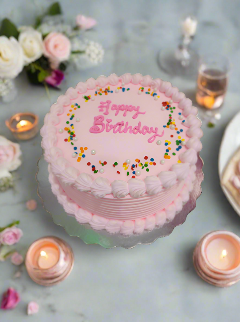 Julia Pink Birthday Cake