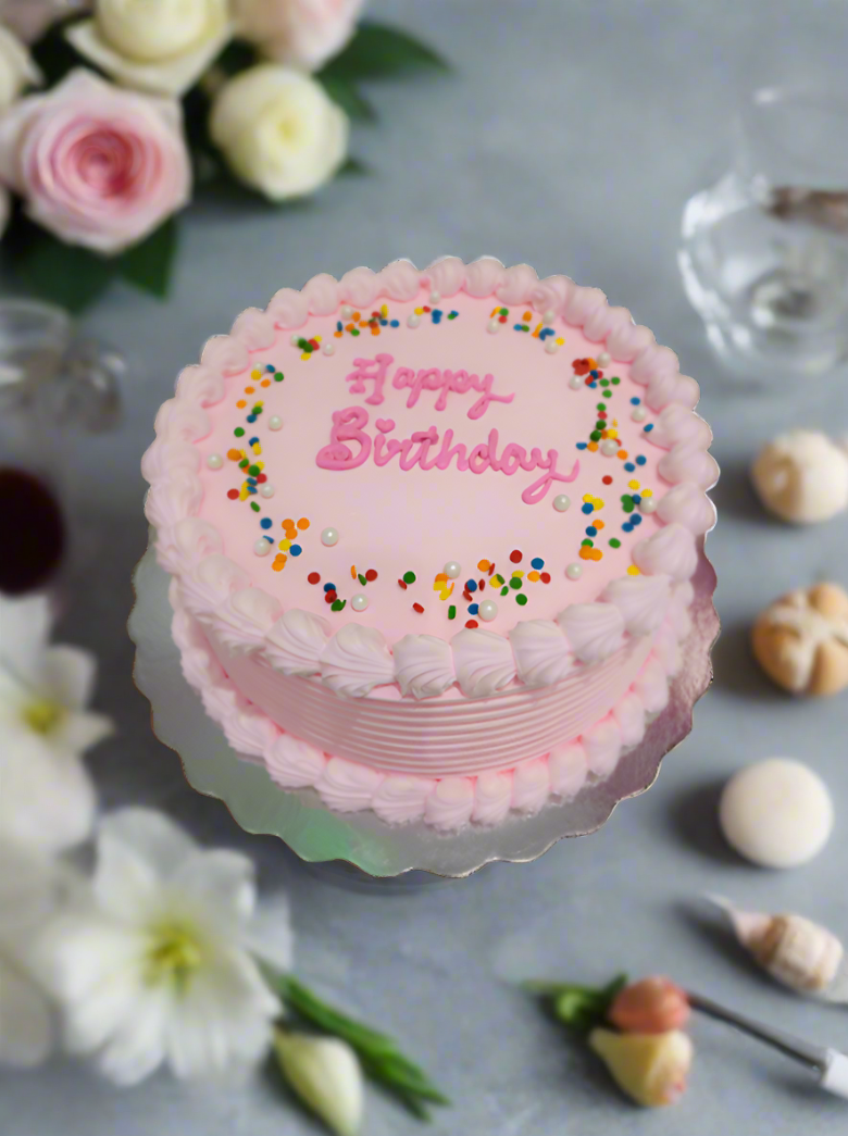 Julia Pink Birthday Cake