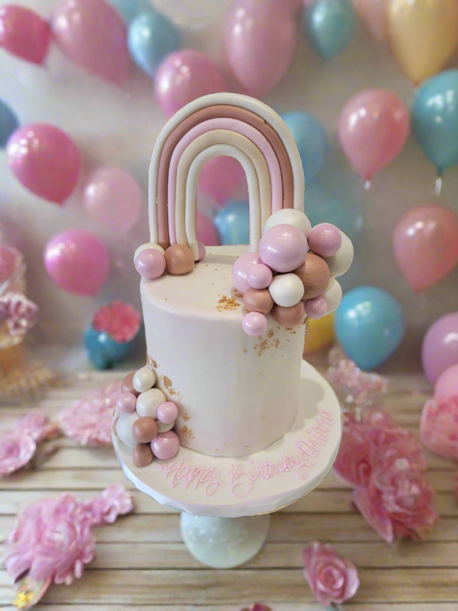 Pink Pastel Fondant Cake