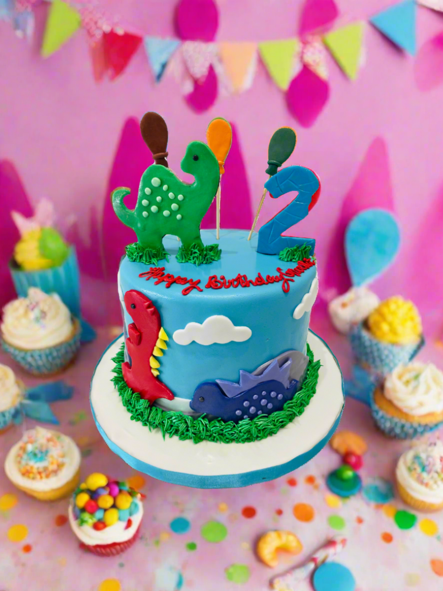 Damon Dinosaur Fondant Cake