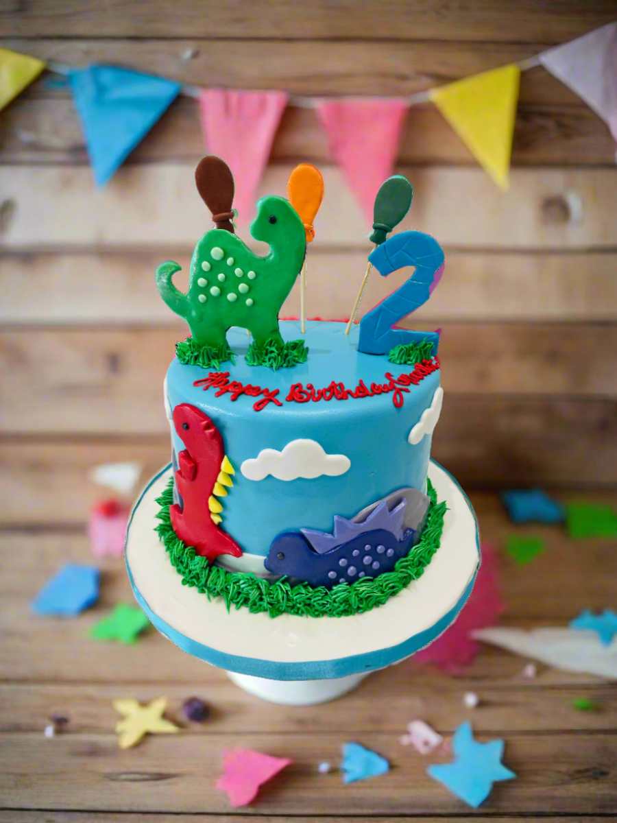 Damon Dinosaur Fondant Cake