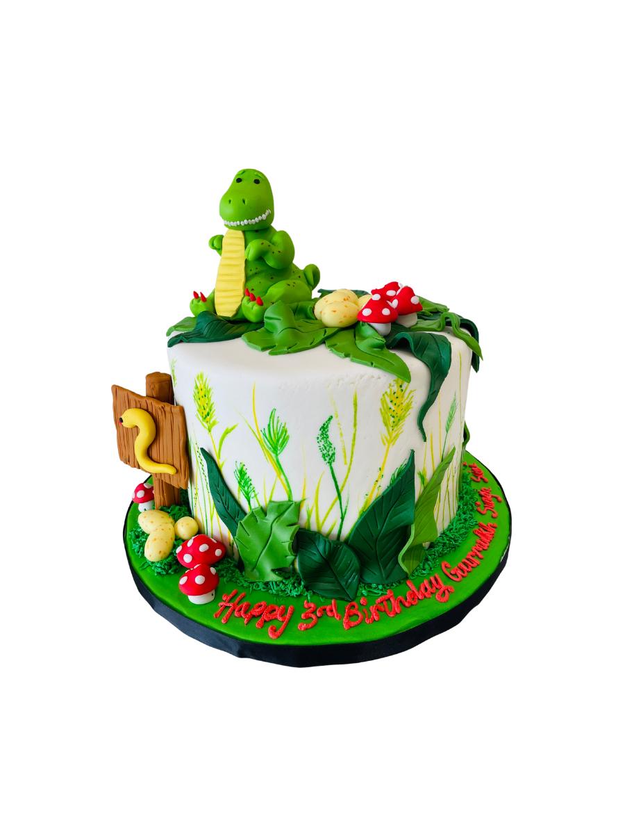 Dinosaur Jungle Fondant Cake