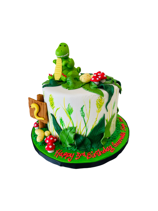 Dinosaur Jungle Fondant Cake