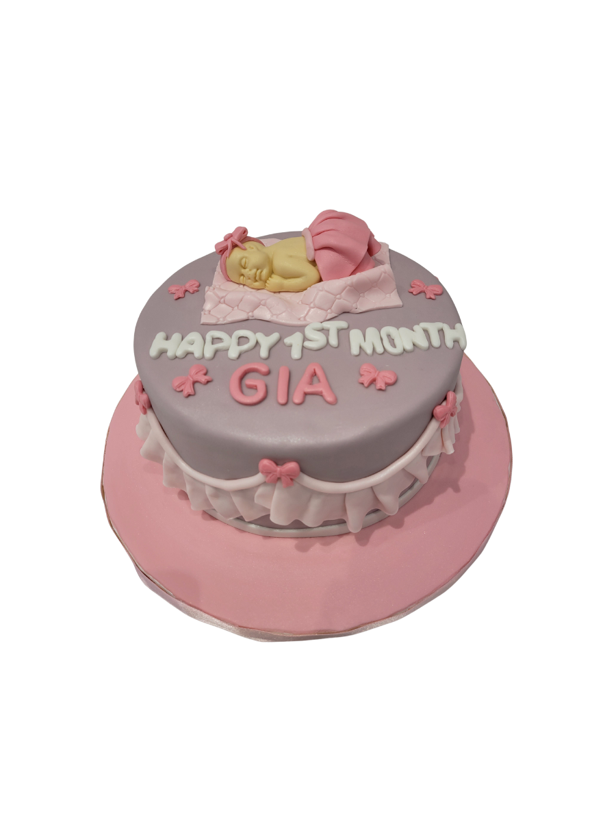 Gia Baby Girl Fondant Cake