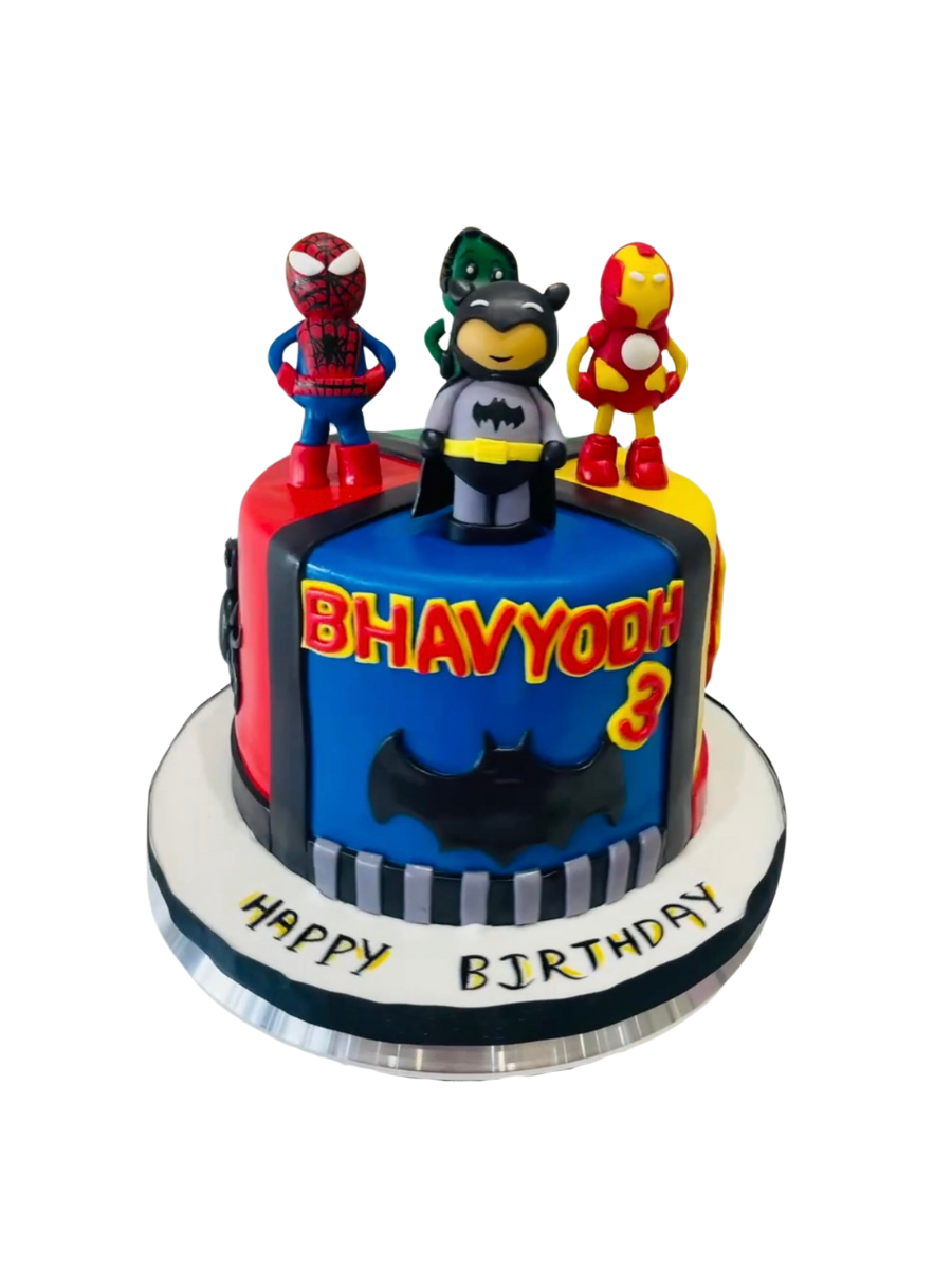 Superheroes Fondant Cake