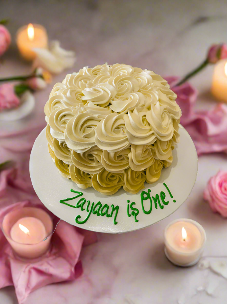 Ivory Rosette Cake