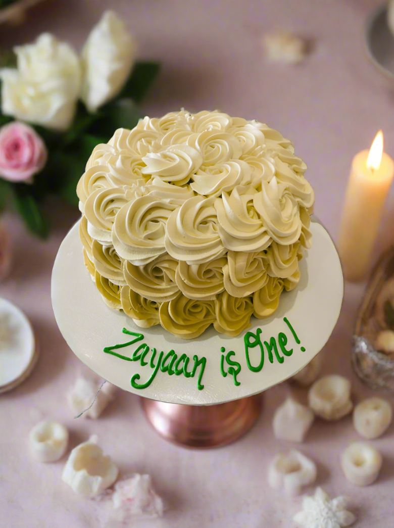Ivory Rosette Cake