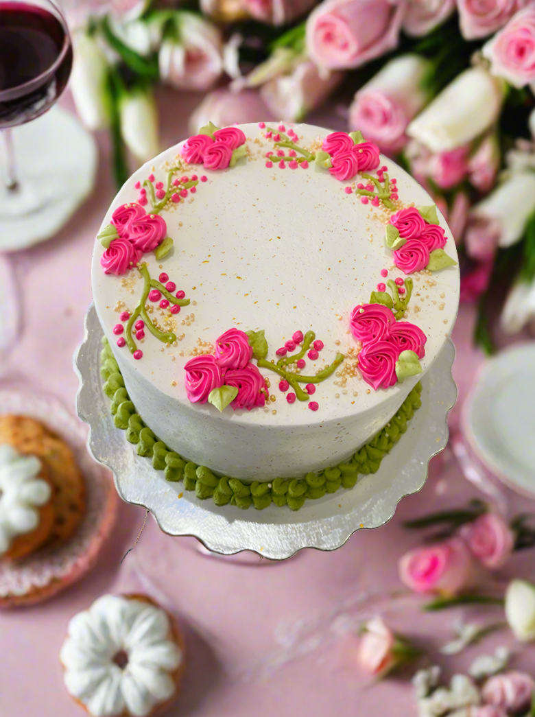 Pink Blossoms Cake