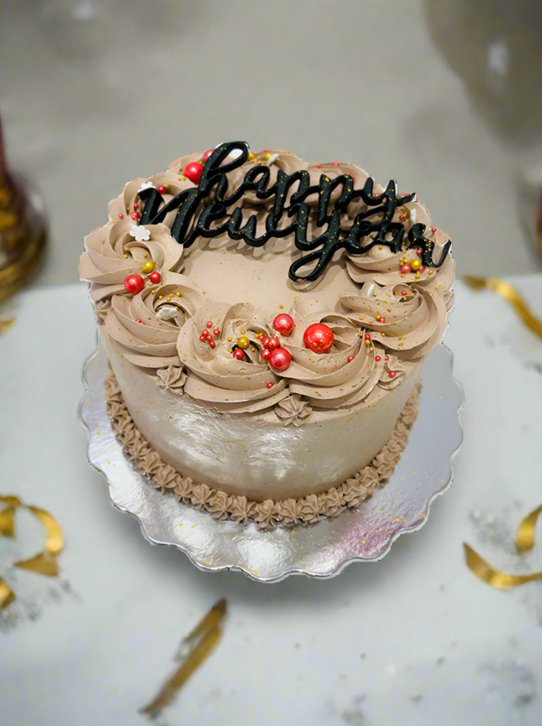 Choco Gold New Year Cake