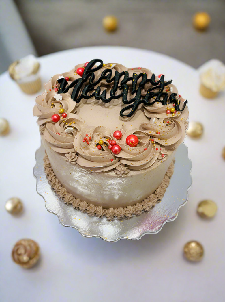 Choco Gold New Year Cake