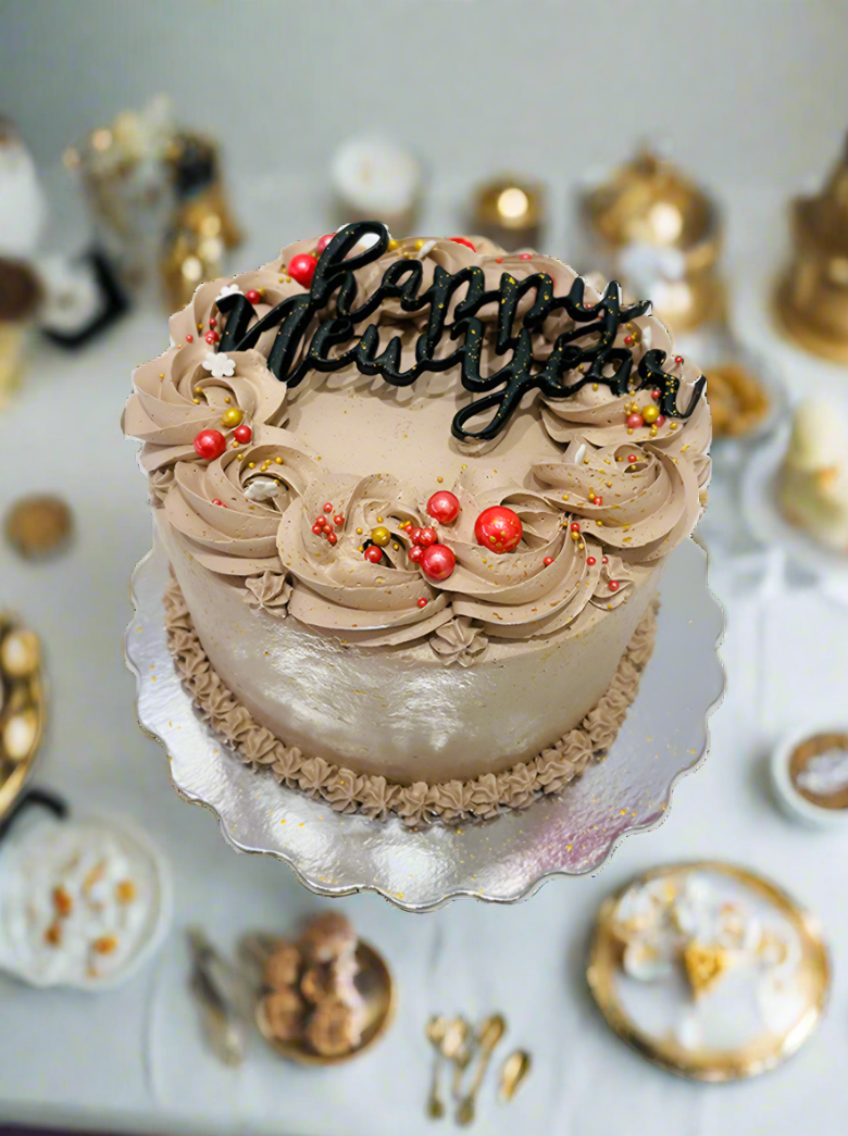 Choco Gold New Year Cake