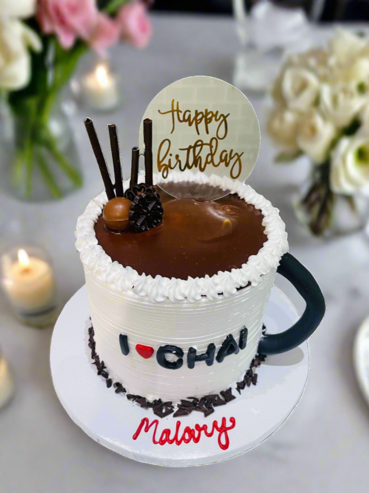 Tea Cup Cream Molded Cake