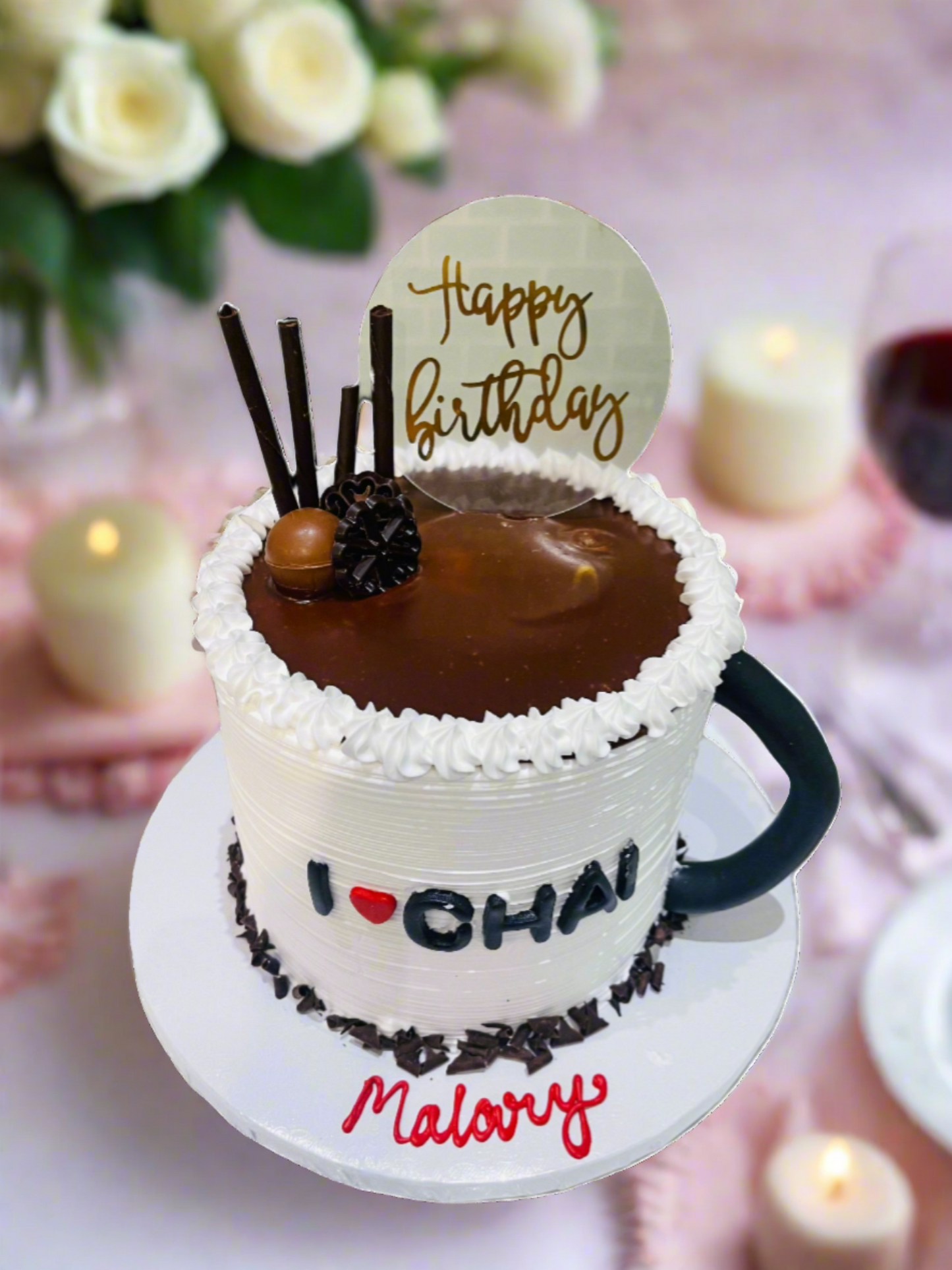 Tea Cup Cream Molded Cake