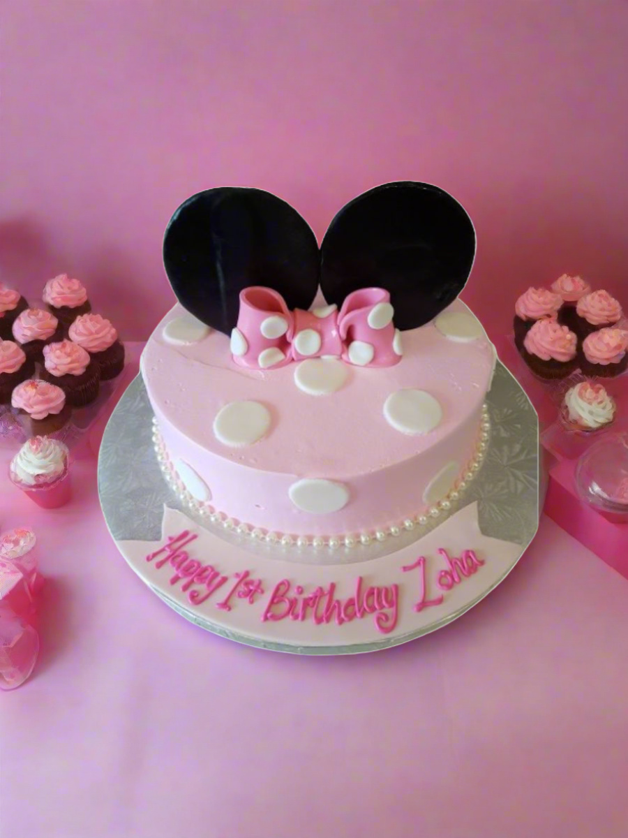 Zoha Minnie Mouse Birthday Cake