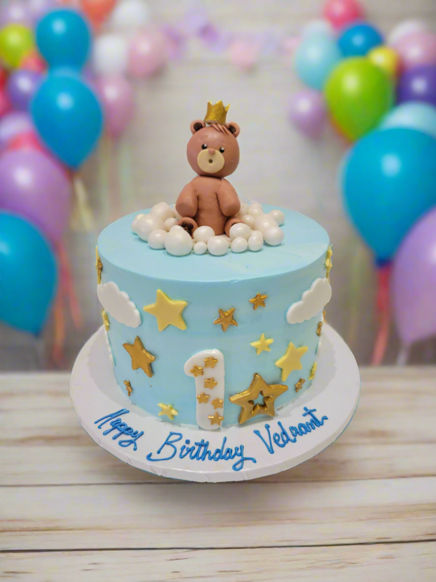 Vedaant Teddy Birthday Cake