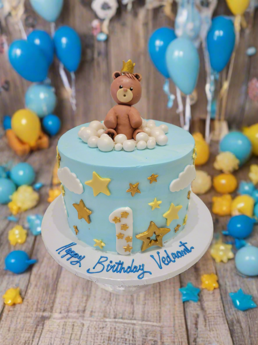 Vedaant Teddy Birthday Cake