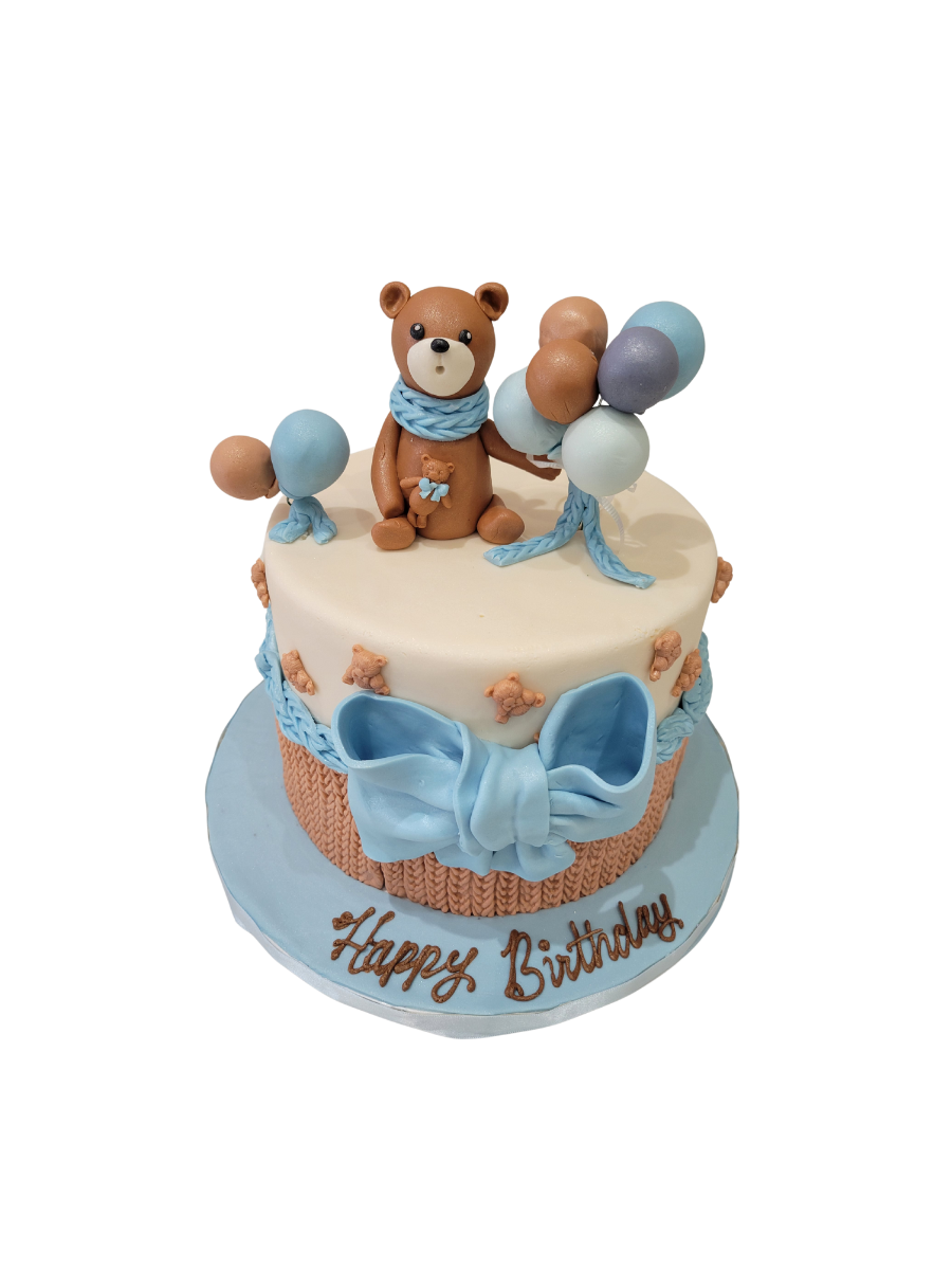 Nawab Bear Birthday Fondant Cake