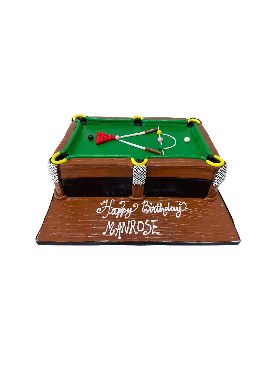 Pool Table Theme Fondant Cake