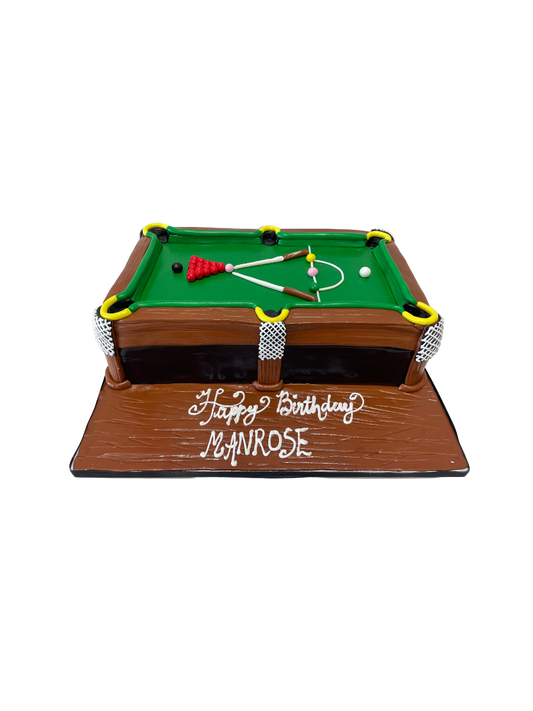 Pool Table Theme Fondant Cake