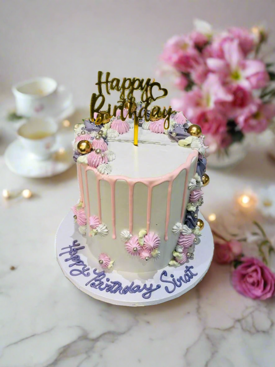 Sirat Gold Birthday Cake
