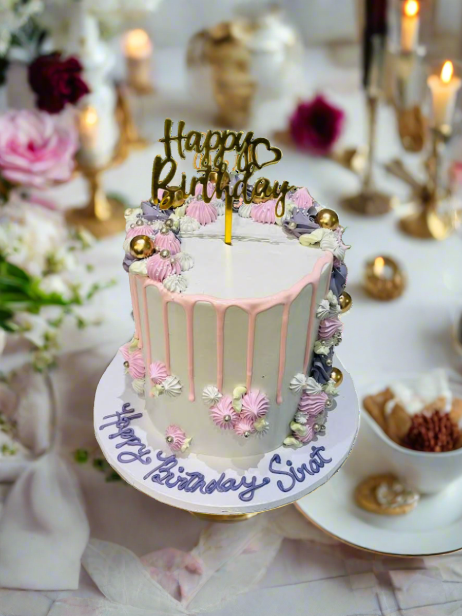 Sirat Gold Birthday Cake