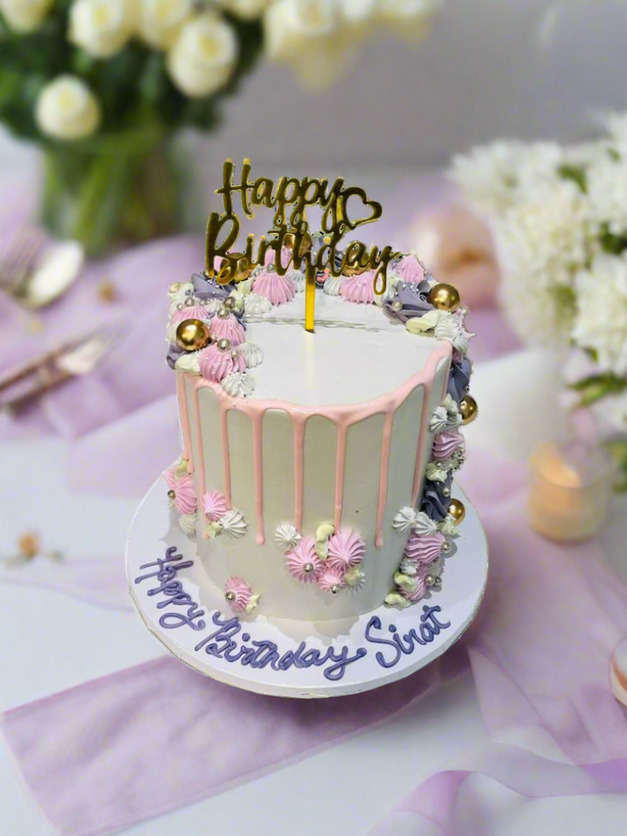 Sirat Gold Birthday Cake