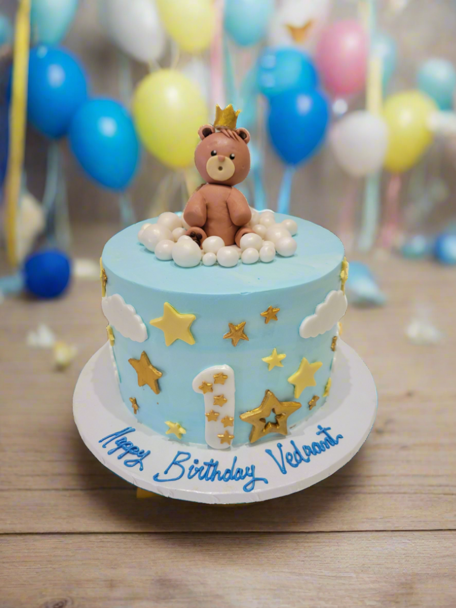 Vedaant Teddy Birthday Cake