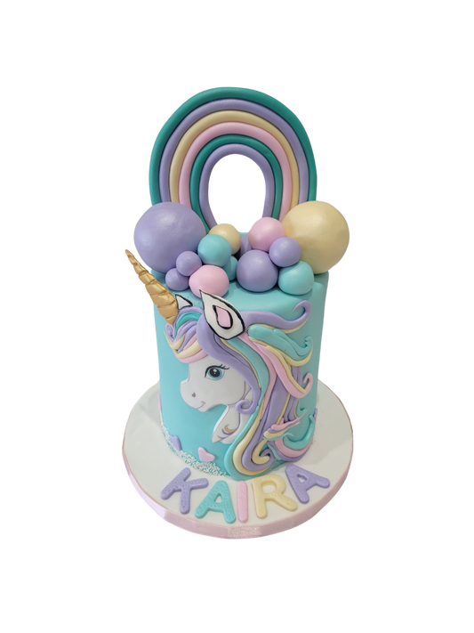 Kaira Unicorn Fondant Cake