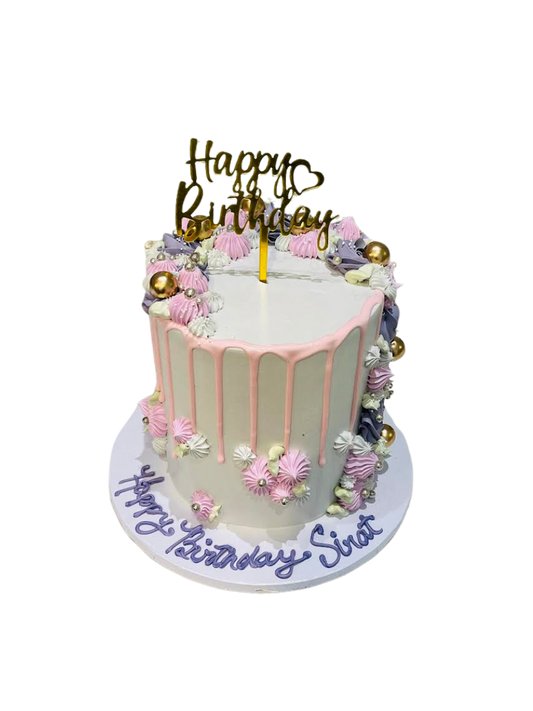 Sirat Gold Birthday Cake