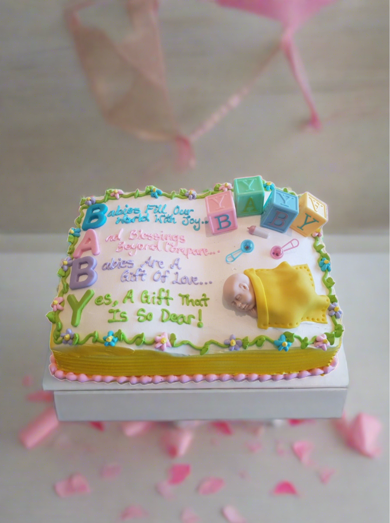 A Letter-Perfect Baby Cake