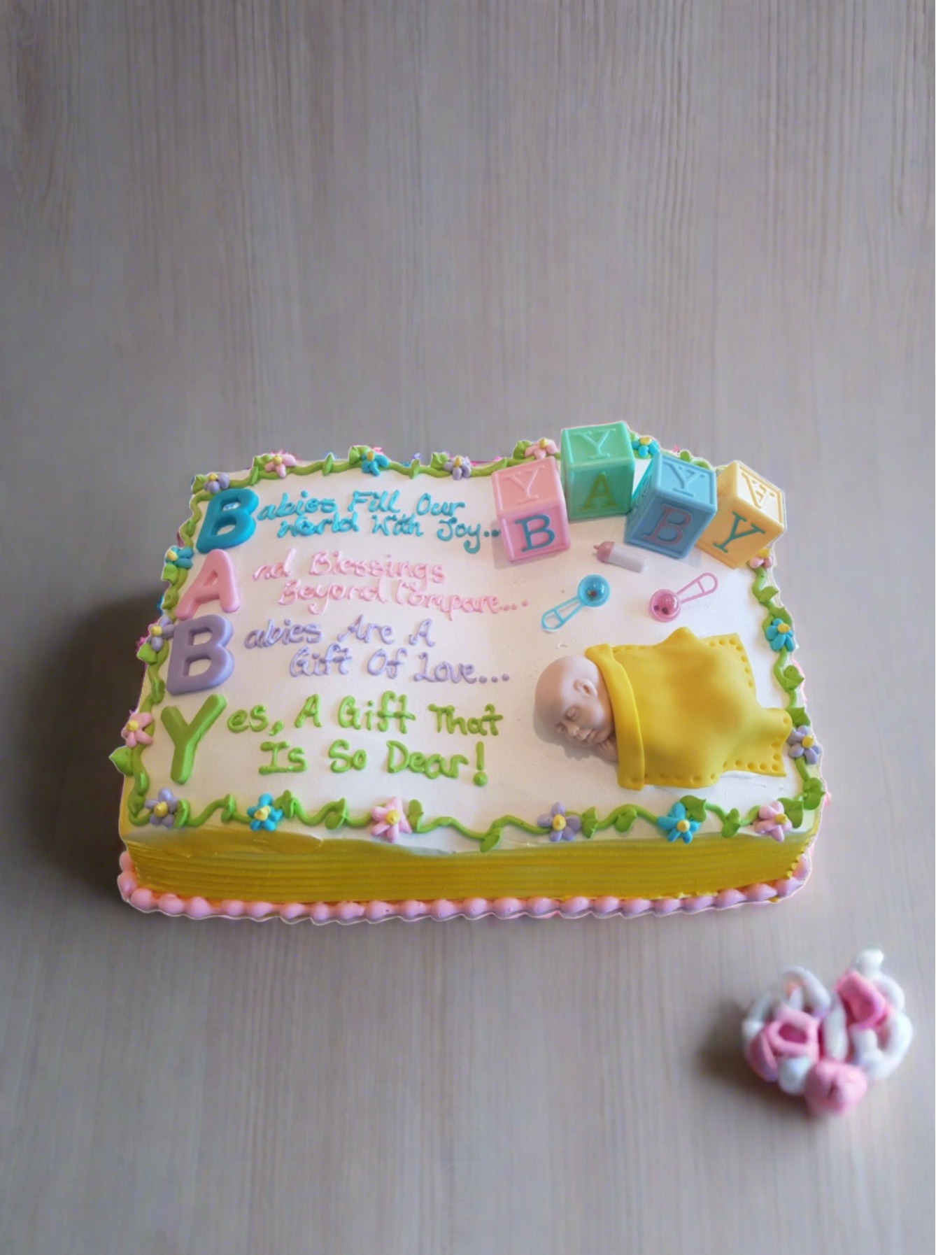 A Letter-Perfect Baby Cake