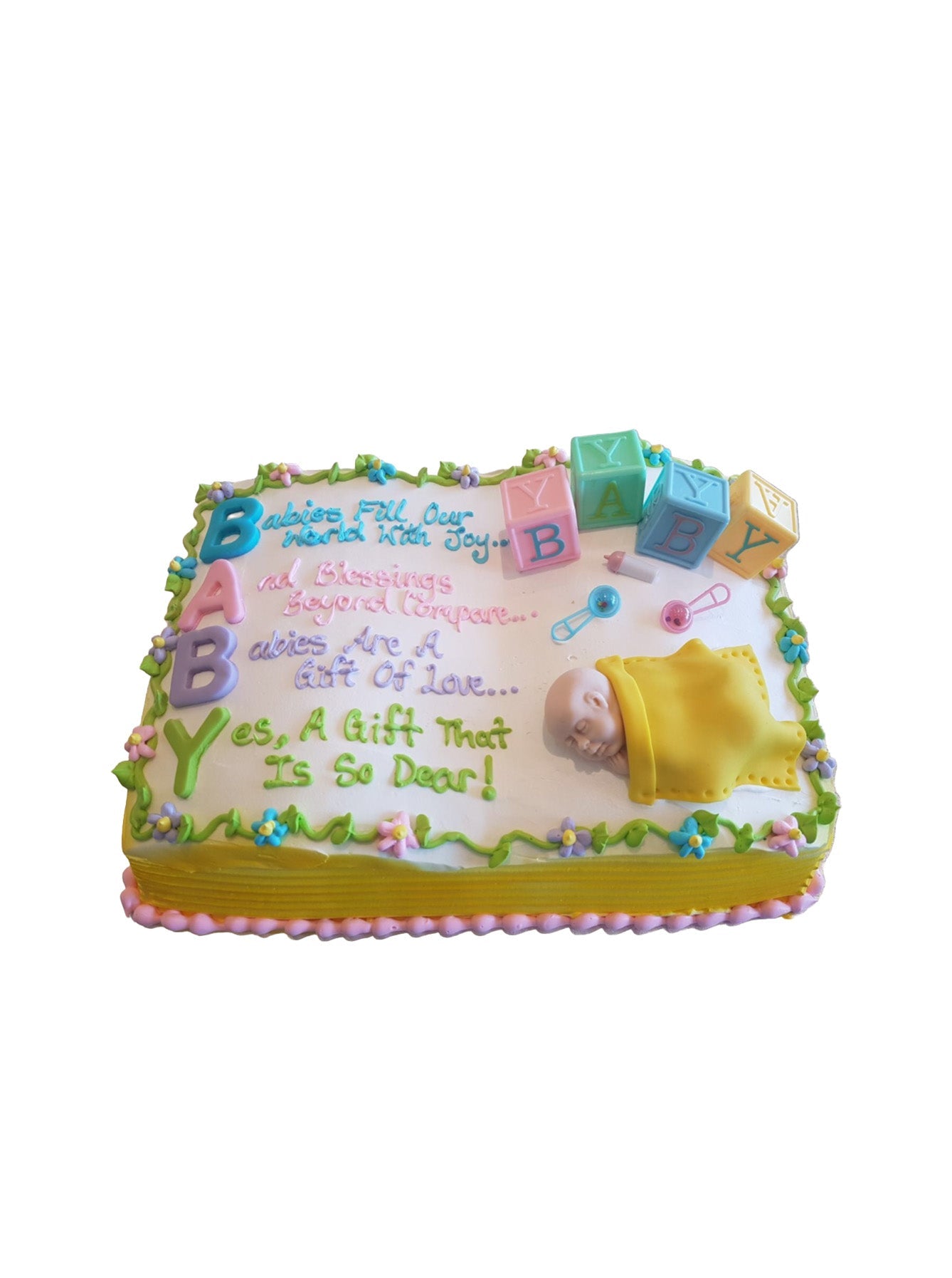 A Letter-Perfect Baby Cake