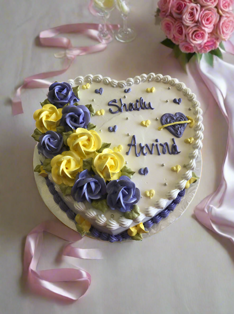 Anniversary Heart Cake