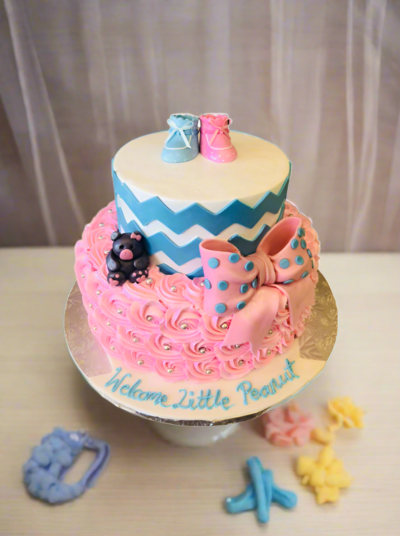Baby Bootie Tiered Cake
