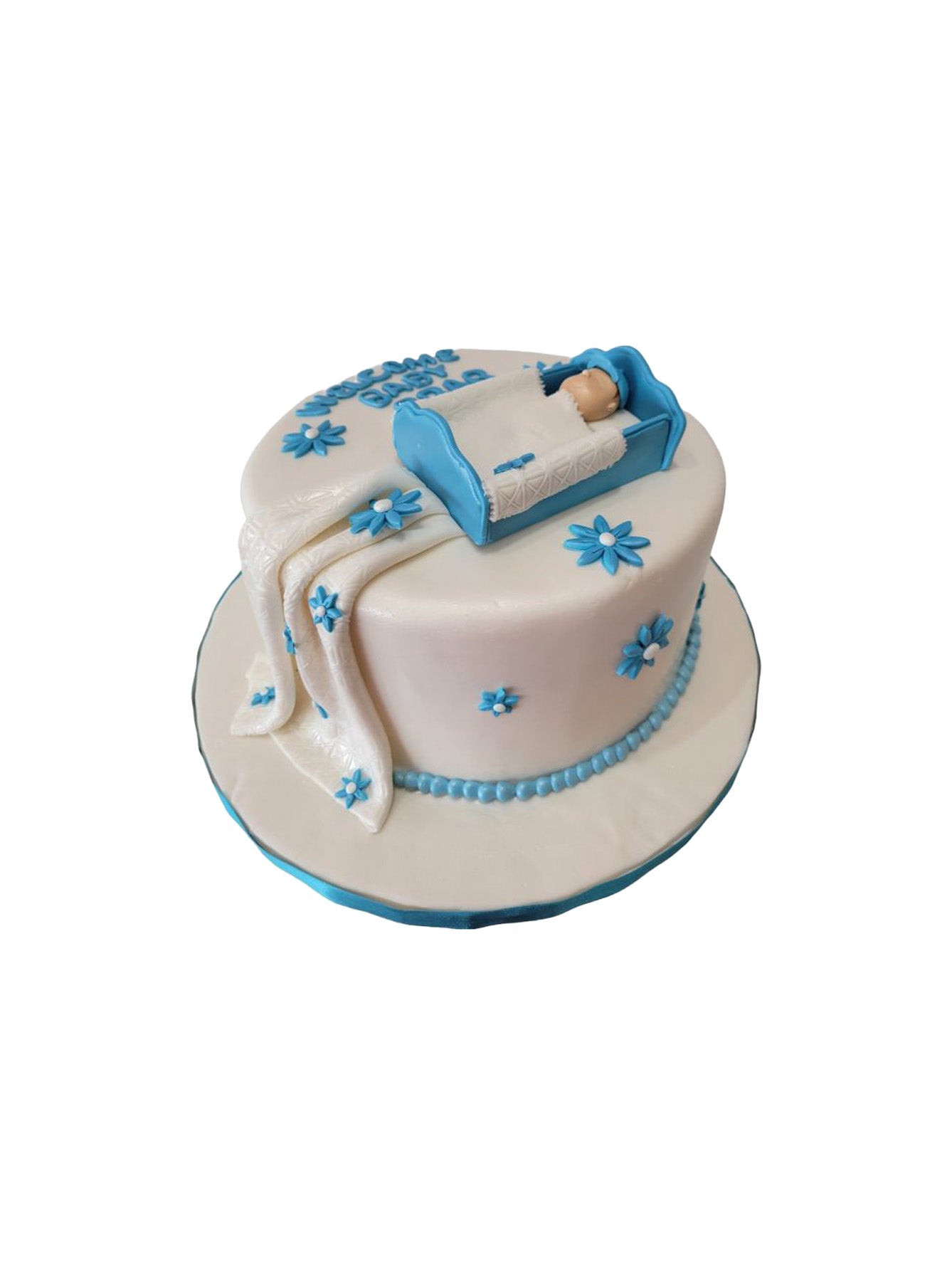 Baby Shower Crib Fondant Cakes