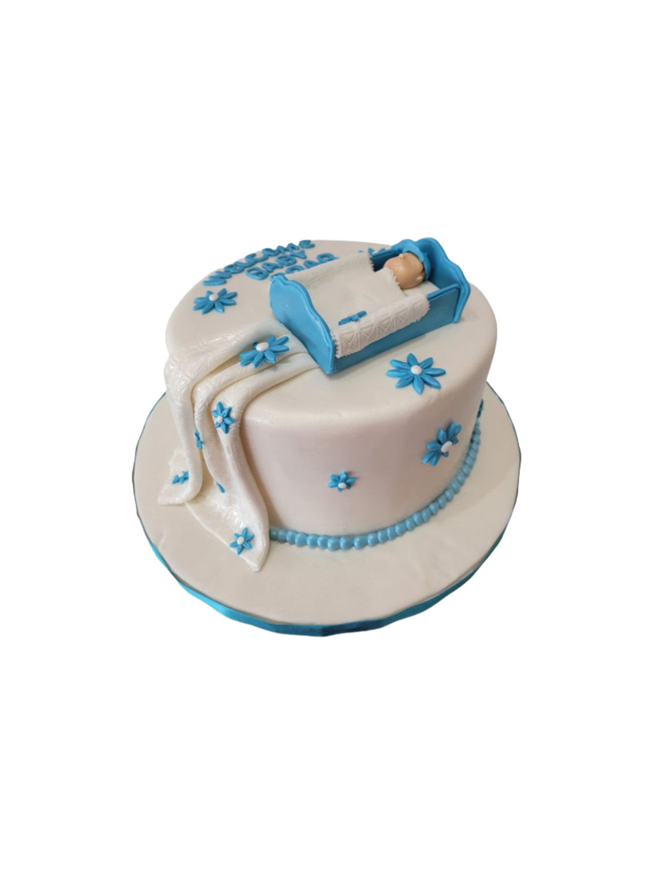 Baby Shower Crib Fondant Cakes