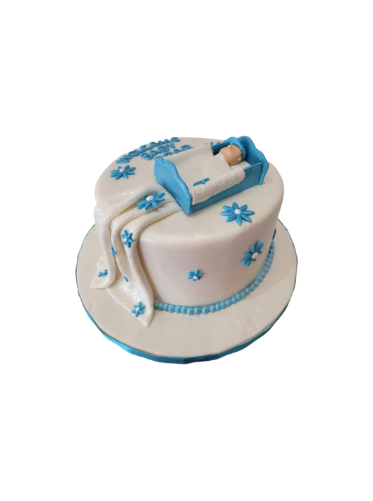 Baby Shower Crib Fondant Cakes