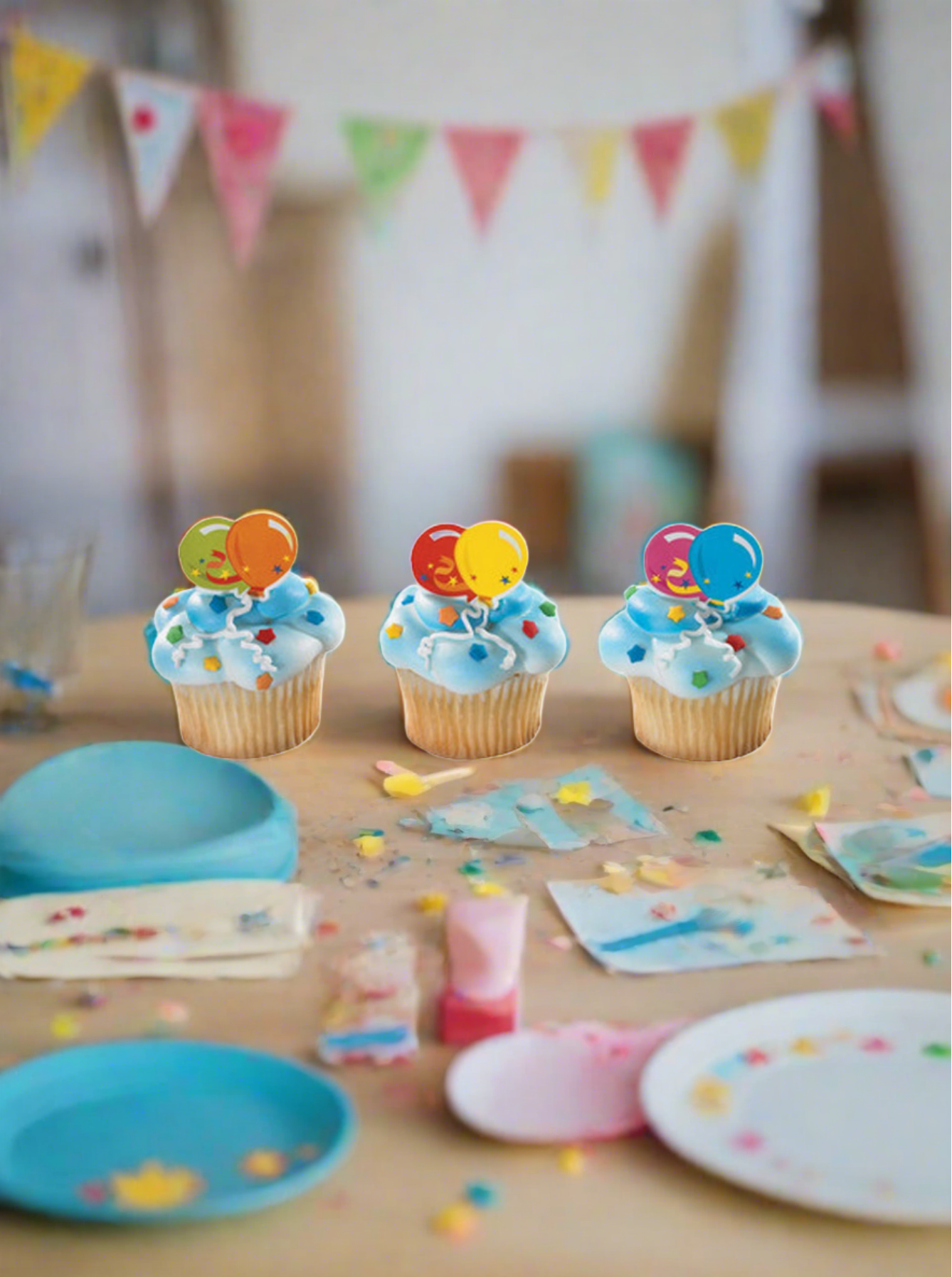 Balloons Cupcakes - (Pack of 6)