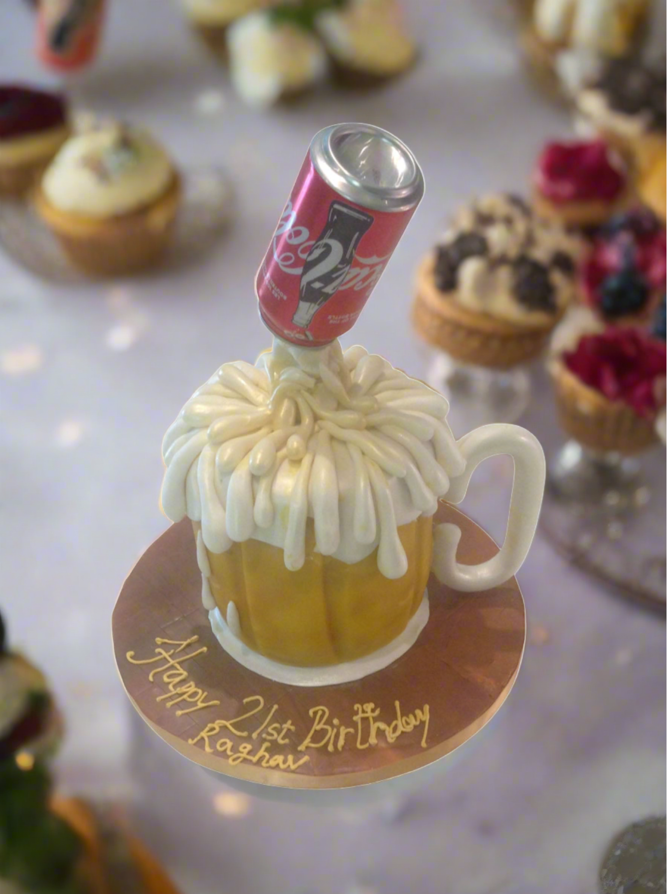 Beer Mug Fondant Cake