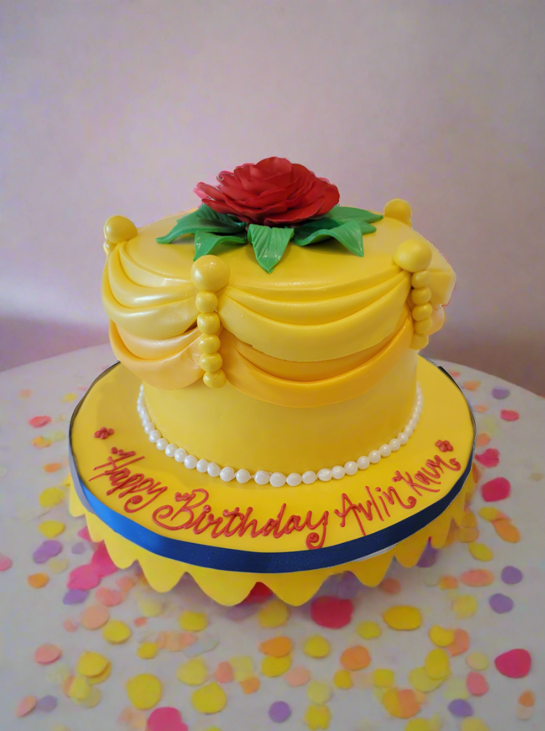 Belle Princess Fondant Cake