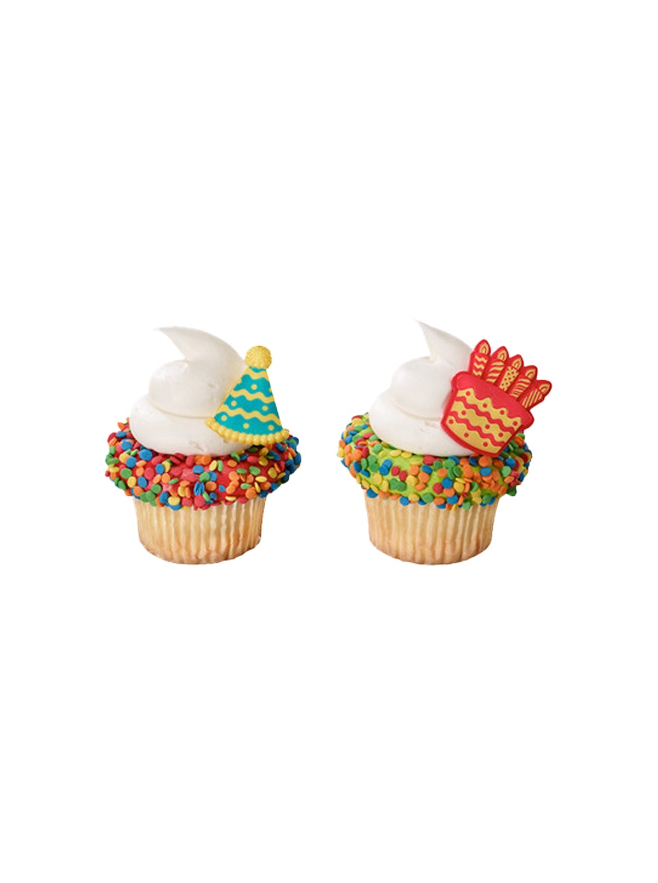 Birthday Hat & Cake Cupcakes - (Pack of 6)