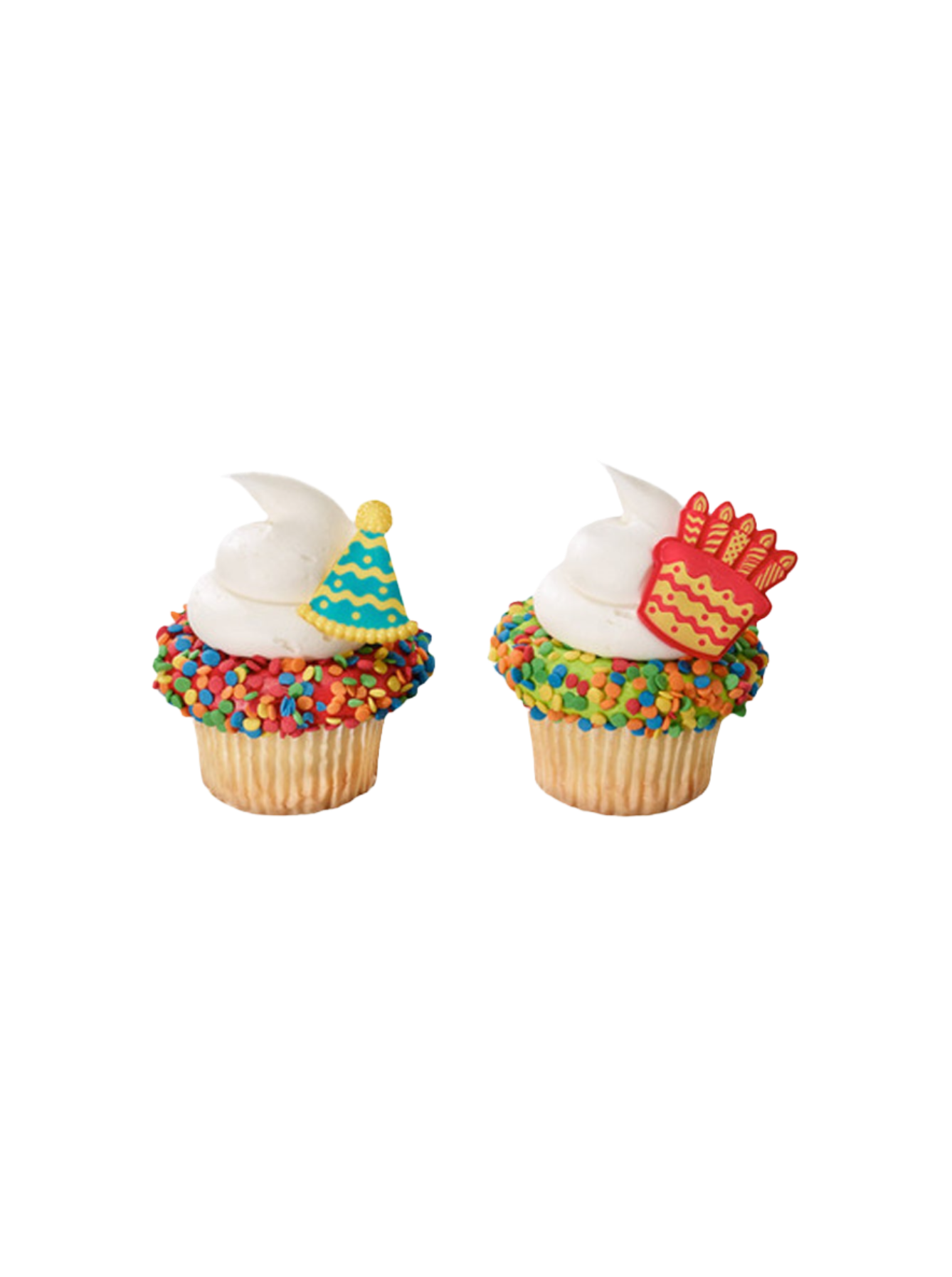 Birthday Hat & Cake Cupcakes - (Pack of 6)