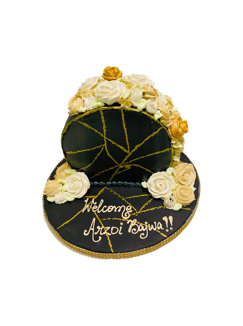 Black & Gold Arch Cake