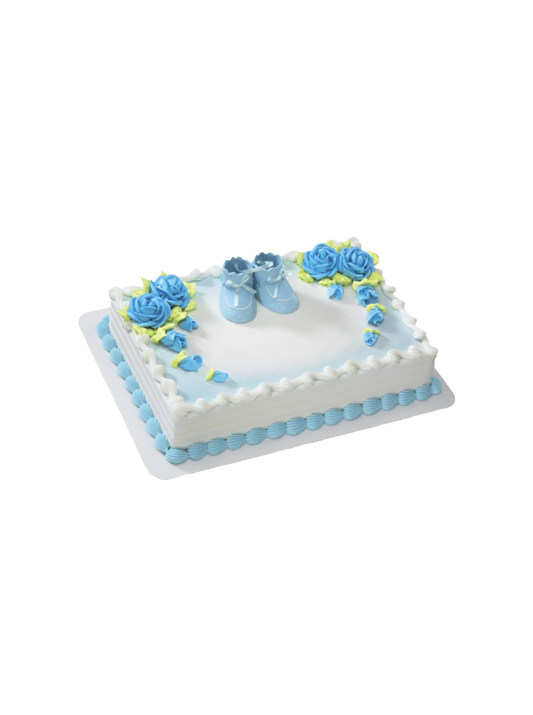 Blue Baby Booties Cake